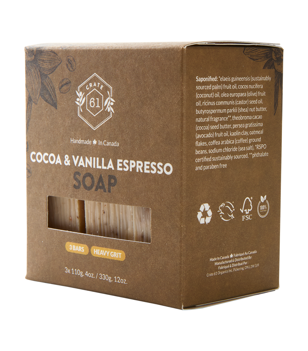 Cocoa & Vanilla Espresso Bar Soap