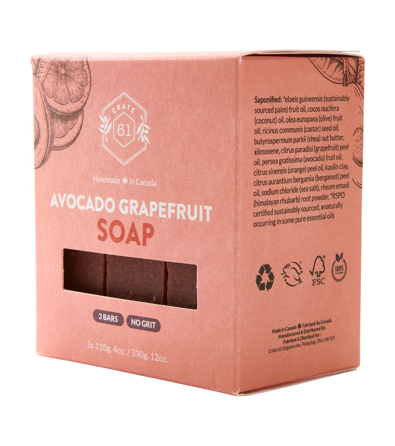 Avocado Grapefruit Bar Soap