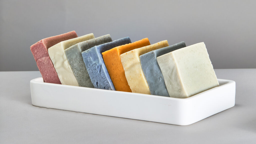 Crate 61 Bar Soaps Sitting On Table